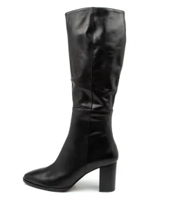 Discount Able Black Leather Women Boots