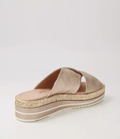 Best Sale Action Platino Rope Leather Slides Women Sandals