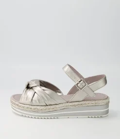 Hot Adeline Argento Rope Leather Sandals Women Sandals