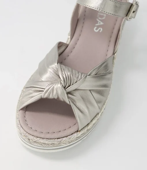 Hot Adeline Argento Rope Leather Sandals Women Sandals