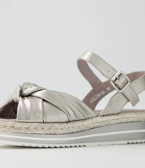 Hot Adeline Argento Rope Leather Sandals Women Sandals
