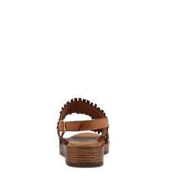 Best Ahlia Tan Leather Sandals Women Flats