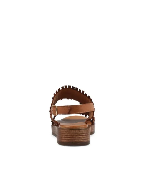 Best Ahlia Tan Leather Sandals Women Flats