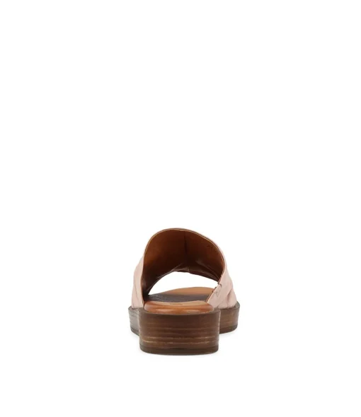 Store Alio Blush Leather Slides Women Flats