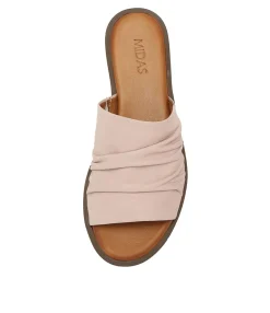 Store Alio Blush Leather Slides Women Flats