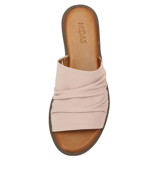 Store Alio Blush Leather Slides Women Flats