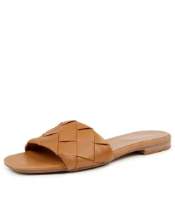 Store Allday Dk Tan Leather Women Flats