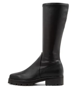 Fashion Alust Black Stretch Knee High Boots Women Boots