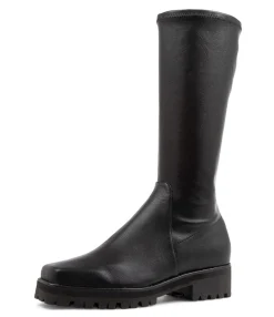 Fashion Alust Black Stretch Knee High Boots Women Boots