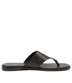 Best Anda Black Leather Women Flats