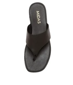 Best Anda Black Leather Women Flats