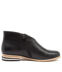 Cheap Anillo Black Leather Women Ankle Boots