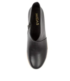Cheap Anillo Black Leather Women Ankle Boots