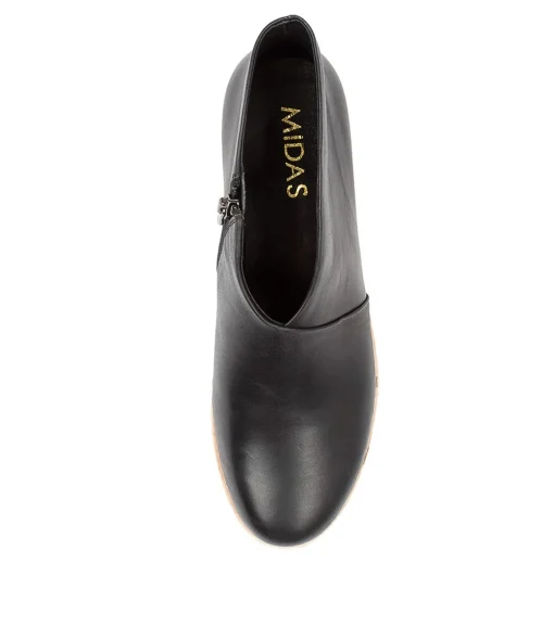 Cheap Anillo Black Leather Women Ankle Boots