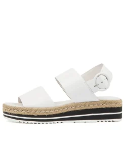 Fashion Athens White Leather Women Espadrilles