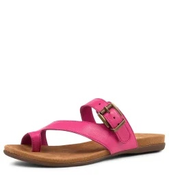 Cheap Bally Fuchsia Leather Women Flats
