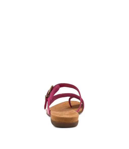 Cheap Bally Fuchsia Leather Women Flats