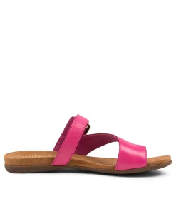 Cheap Bally Fuchsia Leather Women Flats