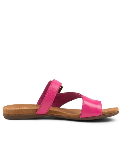 Cheap Bally Fuchsia Leather Women Flats