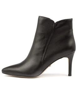 Discount Bambina Black Leather Women Ankle Boots