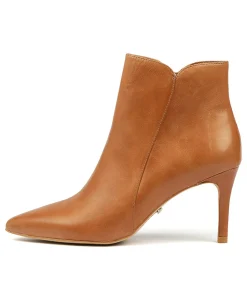 Fashion Bambina Tan Leather Women Ankle Boots