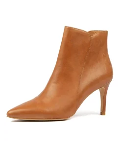 Fashion Bambina Tan Leather Women Ankle Boots