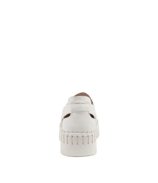 Best Barta White Leather Women Sneakers