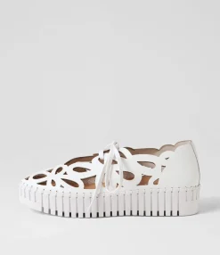Discount Bellas White Leather Sneakers Women Sneakers
