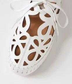 Discount Bellas White Leather Sneakers Women Sneakers