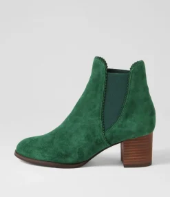 Fashion Belle New Emerald Choc Suede Chelsea Boots Women Ankle Boots