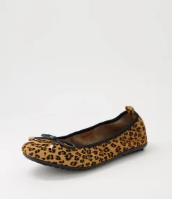 Cheap Berlin Leopard Pony Ballet Flats Women Flats