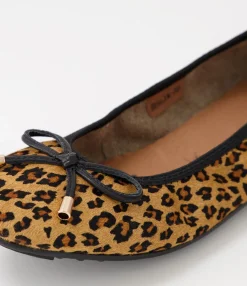 Cheap Berlin Leopard Pony Ballet Flats Women Flats