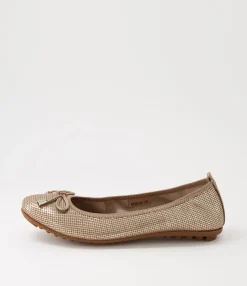 Cheap Berlin Platino Cut Leather Ballet Flats Women Flats