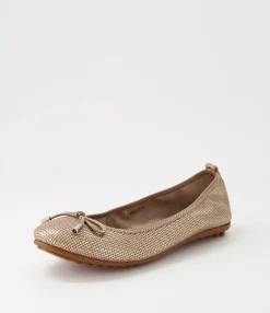 Cheap Berlin Platino Cut Leather Ballet Flats Women Flats