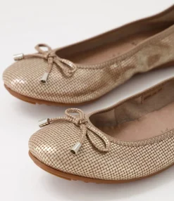 Cheap Berlin Platino Cut Leather Ballet Flats Women Flats