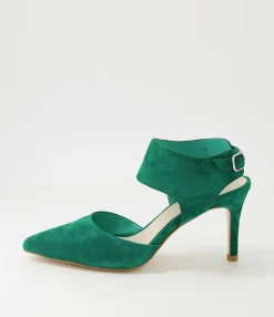 Hot Berlino Emerald Suede Heels Women Heels