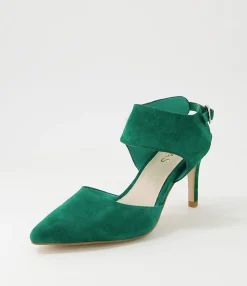 Hot Berlino Emerald Suede Heels Women Heels