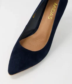 Best Berri Navy Suede Pump Heels Women Heels