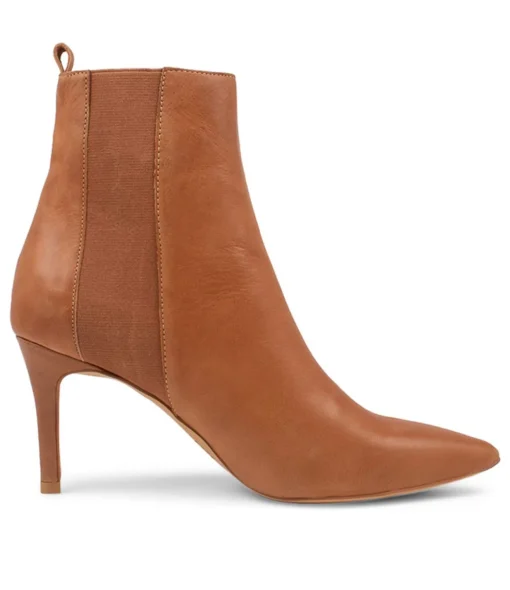 Store Briann Tan Leather Ankle Boots Women Ankle Boots
