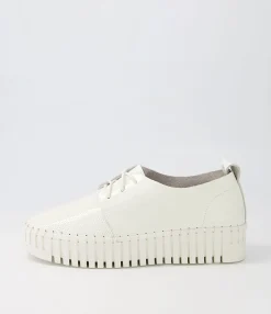 Outlet Busto Off White Ivory Patent Leather Sneakers Women Sneakers