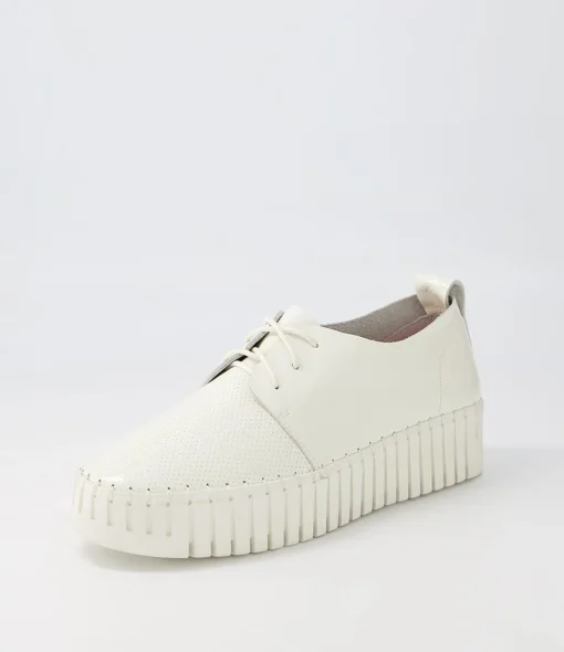 Outlet Busto Off White Ivory Patent Leather Sneakers Women Sneakers