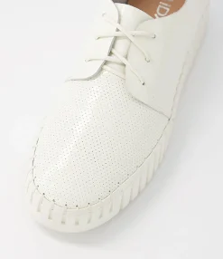 Outlet Busto Off White Ivory Patent Leather Sneakers Women Sneakers