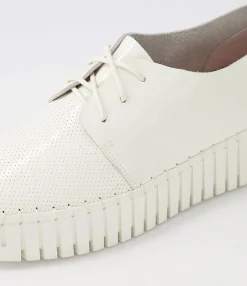 Outlet Busto Off White Ivory Patent Leather Sneakers Women Sneakers