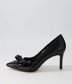 Sale Bycie Black Patent Leather Heels Women Heels