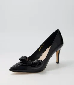 Sale Bycie Black Patent Leather Heels Women Heels