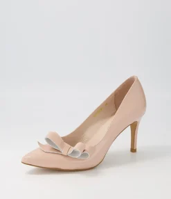 Flash Sale Bycie Nude Patent Leather Pump Heels Women Heels
