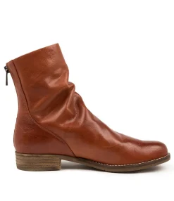 Cheap Cabo Cognac Leather Women Ankle Boots
