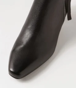 Cheap Canna Black Leather Ankle Boots Women Ankle Boots