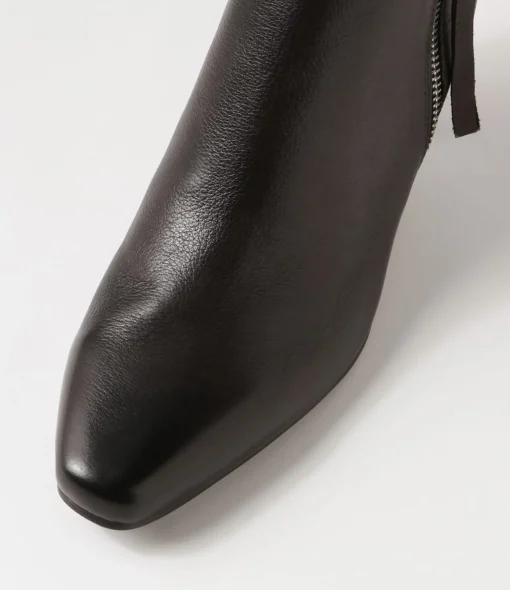 Cheap Canna Black Leather Ankle Boots Women Ankle Boots