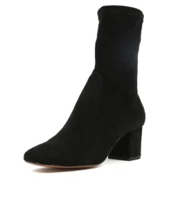 Shop Carrie Black Microsuede Women Ankle Boots